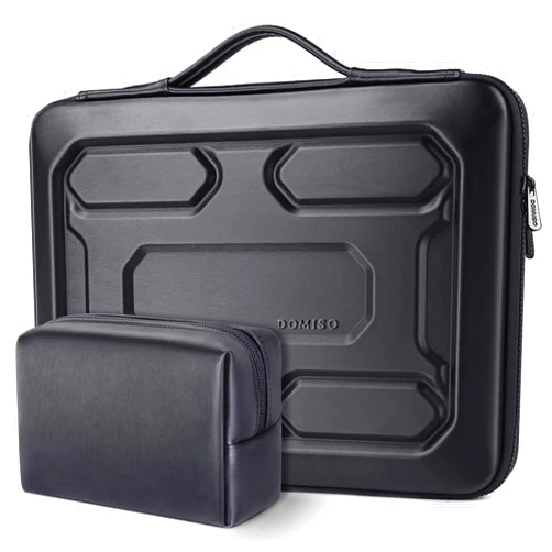 DOMISO 14 inch Laptop Sleeve with Accessory Bag Computer Bag Waterproof EVA Protective Carrying Case for 14