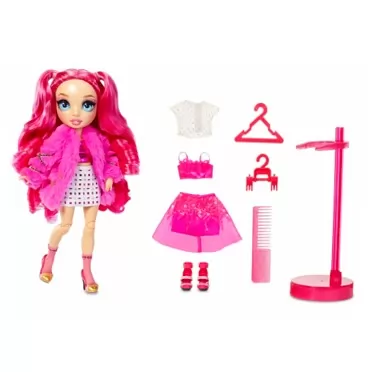 Rainbow High Stella Monroe – Fuchsia (Hot Pink) Fashion Doll with 2 Doll Outfits to Mix & Match and Doll Accessories, Great Gifts for Kids 6-12 Years Old
