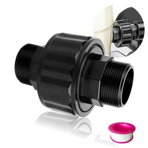 GYPNS SP1480BLK Pool Filter Pump Connector for Hayward DE and Cartridge Filter, 1-1/2-Inch MIP Black Self-Aligning Double Male End Union Replace Compatible with Hayward Model #Cc1000 & Cc1500 Part