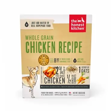 The Honest Kitchen Human Grade Dehydrated Whole Grain Dog Food – Complete Meal or Dog Food Topper Chicken 2 Pound (Pack of 1)