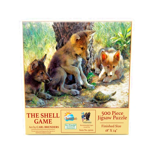 SUNSOUT INC - The Shell Game - 500 pc Jigsaw Puzzle by Artist: Carl Brenders - Finished Size 18