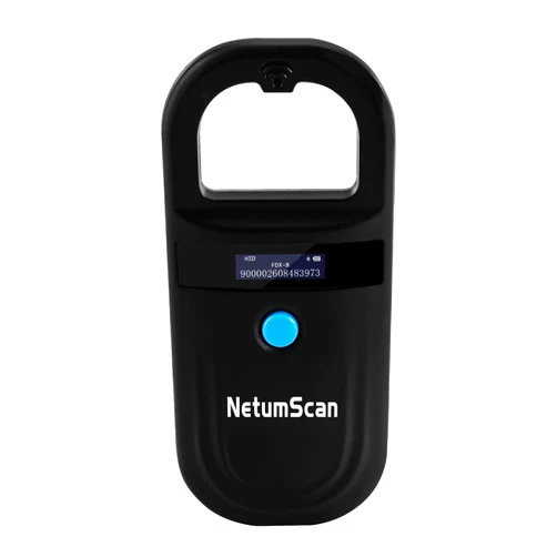 NetumScan Upgraded Pet Microchip Reader Scanner, 256 Data Storage Animal Tag Scanner Rechargeable Handheld Pet Chip ID Scanner with Stable OLED Display for ISO 11784/11785,FDX-B and ID64 RFID EMID