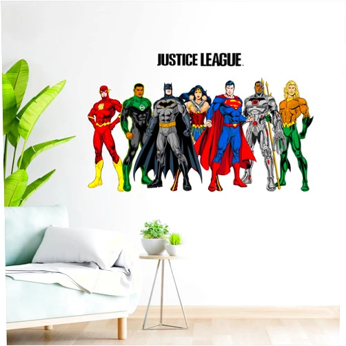 CoCube+ Superhero Wall Stickers for Kids – Cartoon Character Stickers for Boys Room, DIY Removable Sticker for Living Room, Bedroom, Nursery, Playroom, Colorful Cartoon Hero Wall Art Decoration