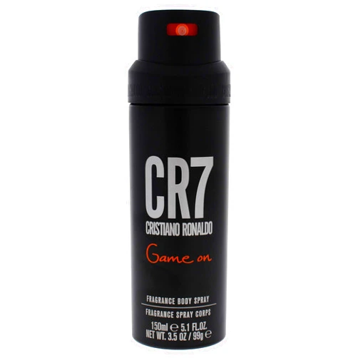 CRISTIANO RONALDO CR7 Game On Cristiano Ronaldo - Classic Body Spray Scent for Men - With Papaya, Ice, Cedar, and Cashmere Wood - From Cristiano Ronaldo's Original Men's Fragrance Collection - 5.1 oz