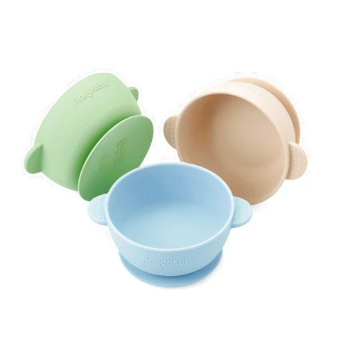 PandaEar 3 Pack Baby Bowls with Suction| Stay Put Silicone Food Bowl for Babies Kids Toddlers Infants| Food Grade Soft Safe BPA-Free Silicone (Multi-Color)
