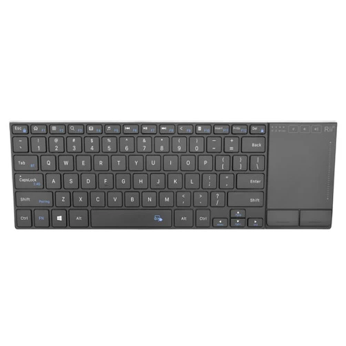 Rii Wireless Bluetooth Keyboard,Multi Device Rechargeable Keyboard Stainless Steel Ultra Slim Bluetooth Keyboard with Multi-Touch Touchpad,Compatible with PC, Mac, Laptop(2.4G+BT New)