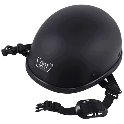 Dcoltmi Cool Skull Cap Half Shell Helmet for Men Women, Small and Light Motorcycle Half Helmet DOT Approved, German Style Helmet, Retro Beanie Vintage Open Face Helmet for Cruiser Chopper Moped