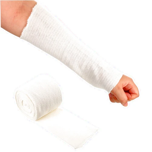 Nuanchu Cotton Stockinette Tubular Elastic Bandage Cast Sleeve Roll Elastic Wrap Tube Bandages Comfortable Cast Stockinette for Arm Leg Knee Prewrap(White,4 Inch X 5.47 Yard)