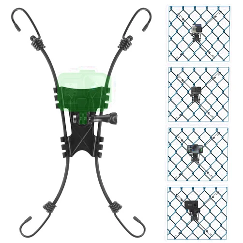 SOUCOR Net/Fence Mount Camera Backstop Compatible with GoPro Action Cameras and One X2,Smart Phones,Mevo Start, and Other Action Cameras for Softball, Tennis,Baseball, and Football Games Recording