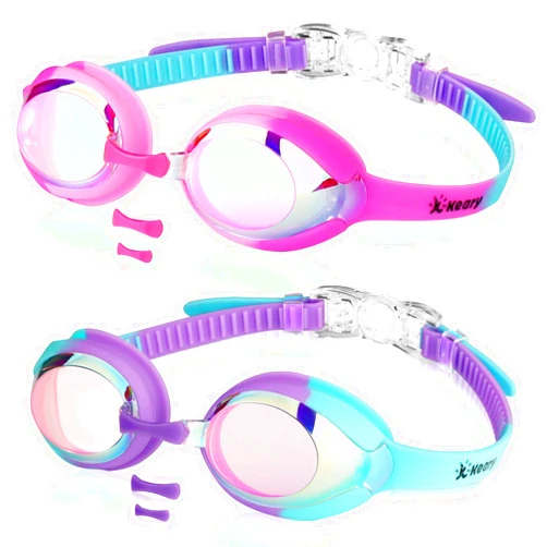 Keary Kids Swim Goggles for Toddler Kids Youth(3-12),Anti-Fog Waterproof Anti-UV Clear Vision Water Pool Goggles