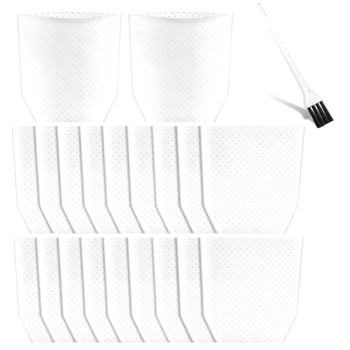 Breling 20 Pieces Cloth Vacuum Filter Compatible with Makita T-03193 and a Brush Vacuum Filter Replacement Cloth Vacuum Dust Collector Filters, White