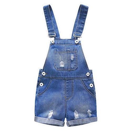 KIDSCOOL SPACE Baby Girl Boy Jean Overalls,Toddler Summer Denim Shortall