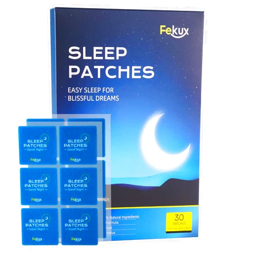Fekux Sleep Patches for Adults Extra Strength 30 Pcs All Natural Deep Sleeping Patch, Fast-Acting & Long-Lasting Sleep Support Patches, Easy to Apply Sleep Patches for Men and Women