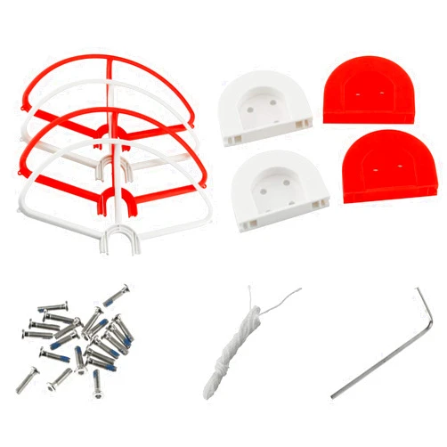 DGZZI Propeller Protector 1Set Red and White Propeller Blade Crash Guard Cover Bumper for Phantom 3