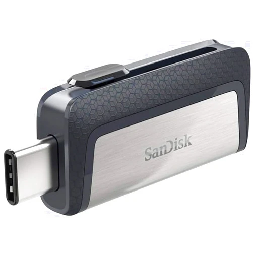 SanDisk 256GB Ultra Dual Drive USB Type-C - USB-C, USB 3.1 - SDDDC2-256G-G46,Black