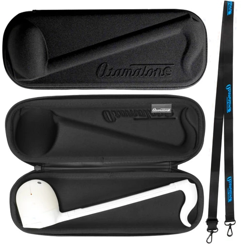 Otamatone Official Slim Case (Deluxe - 17.25 inch) Musical Instrument Toy Synthesizer Hard Shell Cover, Smooth Fitted Protective Interior with Official Logo Strap