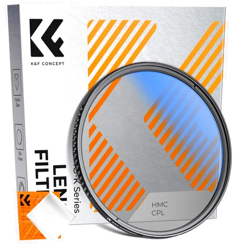 K&F CONCEPT 52mm Circular Polarizer Filter Ultra-Slim 18 Multi-Coated Optical Glass Circular Polarizing Filter for Camera Lenses with Cleaning Cloth (K Series)