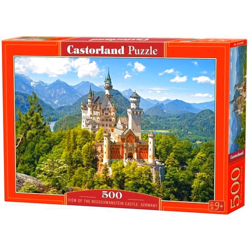 Castorland 500 Piece Jigsaw Puzzle, View of The Neuschwanstein Castle, Bavarian Alps, Germany, Castle Puzzle, Adult Puzzles, Castorland B-53544