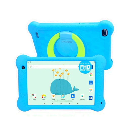 ANXONIT Kids Tablet, 7 inch WiFi Android 11 Tablet for Kid, Full HD 1920x1200 IPS Screen, 2GB RAM 32GB ROM,Kidoz Game Education Apps (Blue)