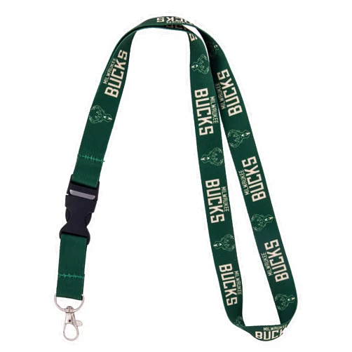 Desert Cactus Milwaukee Bucks Lanyard Keychain Detachable NBA Breakaway Snap Buckle National Basketball Association Car Keys ID Badge Holder (Lanyard 1)