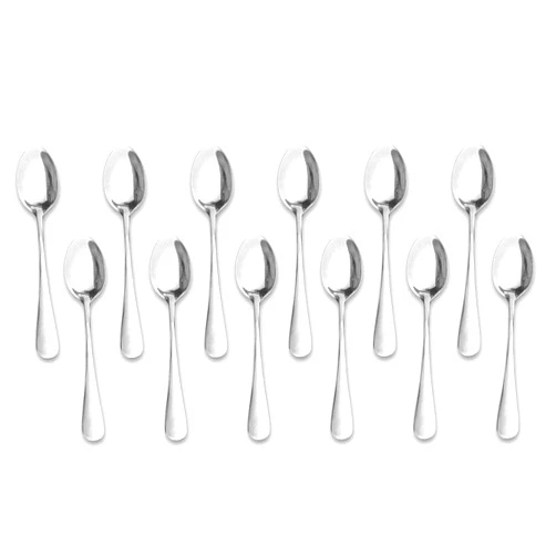 KUMOOM Demitasse Espresso Spoons,12-piece Mini Coffee Tiny Stainless Steel Spoons Bistro Small Spoons for Dessert, Tea, Appetizer(4.7Inch)…