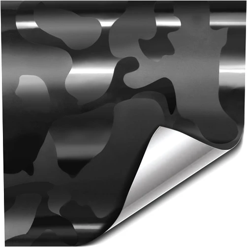 VViViD+ Stealth Black Multi-Finish Camouflage Vinyl Wrap with Air Release (1.5ft x 5ft)