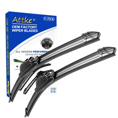 ATTKE OEM Quality Front Windscreen Wiper Blades for Toyota 4Runner 1984-2002/Toyota Tacoma 1995-2004 (17″+17″ Front Windshield Wiper Blade Set)