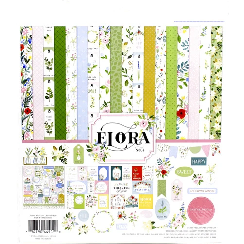 Echo Park Paper Company Carta Bella Paper Company Flora No.4 Collection Kit Paper , 12-x-12-Inch