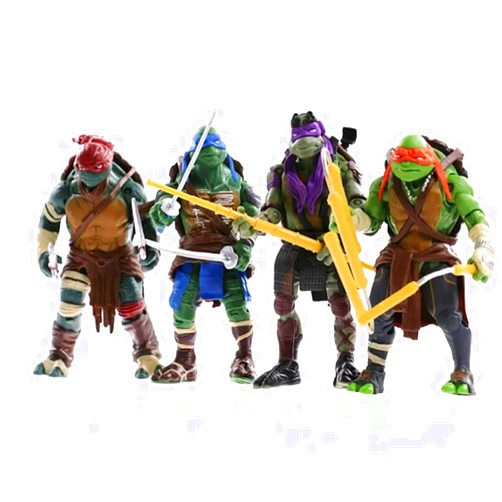 Godvzz Teenage Mutant Ninja Turtles 4 Pieces TMNT Action Humanoid Turtle Toy, Mutant boy Suit, Leonardo, Raphael, Michelangelo, Donatello