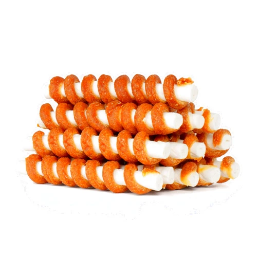 MON2SUN Dog Treats, 5 Inch Chicken Wrapped Rawhide Sticks, Dog Rawhide Twist for Small Dogs, Promotes Dental Health Dog Chew, 10.58oz (13 Count-Pack of 1)