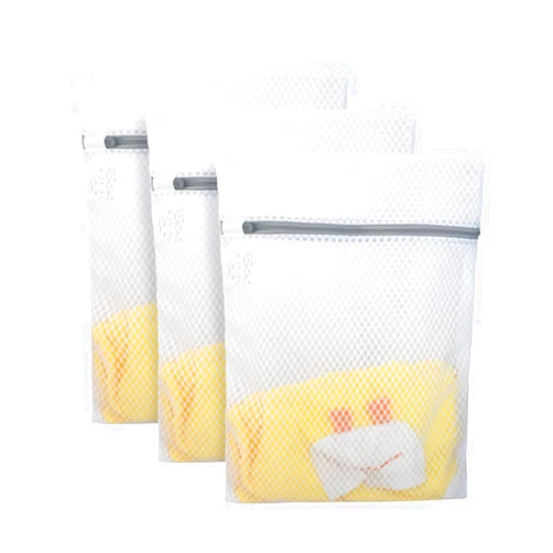 GOGOODA 3 Pcs Mesh Laundry Bags Honeycomb Machine Wash Bags for Delicates, Lingerie, Blouse, Shirts, Garment (14× 20 in)