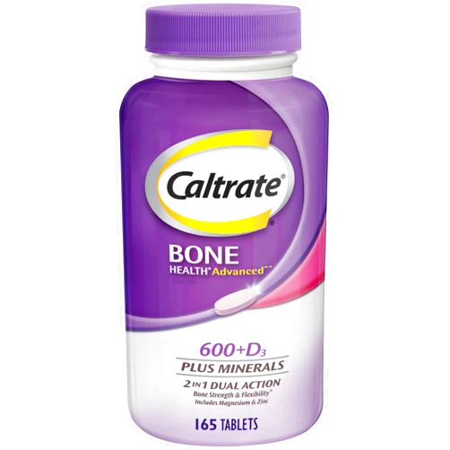 Caltrate 600 Plus D3 Plus Minerals Calcium and Vitamin D Supplement Tablets, Bone Health and Mineral Supplement for Adults - 165 Count