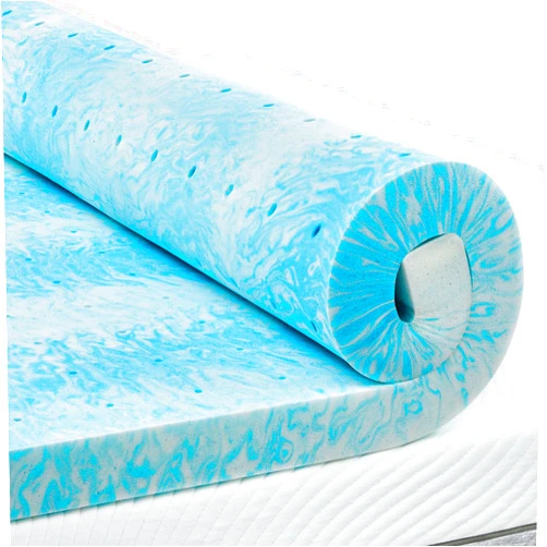 PERLECARE 2 Inch Queen Memory Foam Mattress Topper, Cooling Gel Infused Mattress Pad, Ventilated Bed Topper for Pressure Relief Back Pain, CertiPUR-US Certified