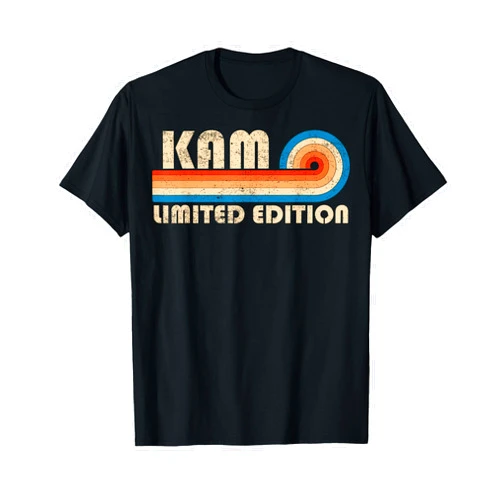 First Name Cool Given Name Gift Ideas KAM First Name Funny Retro Vintage Birthday T-Shirt