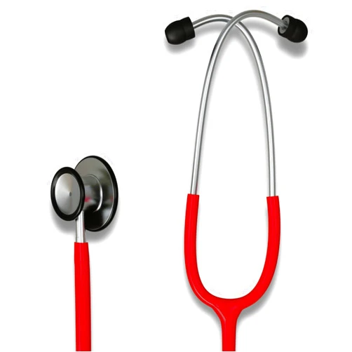 HCS MEDICAL SOLUTIONS HCS Stethoscope, Classic Lightweight - Medical Grade, Dual Head Stethoscopes for Nurses, Students, Home - 22 inch Tubing (Red)