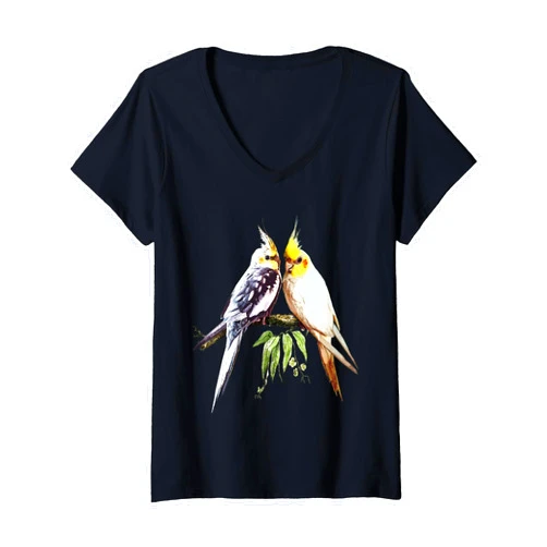 CLICK HERE FOR MORE Cockatiels Womens Love Cockatiel Women Parrot for pet Bird Lovers Cockatiel V-Neck T-Shirt