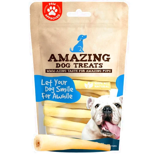 Amazing Dog Treats Cow Tail Dog Chew- (Variety Size 4-6 Inch - 2 Lb) Premium Quality - Thin - Sourced from Grass Fed Cattle - Long Lasting Dog Chew- Rawhide Alternative