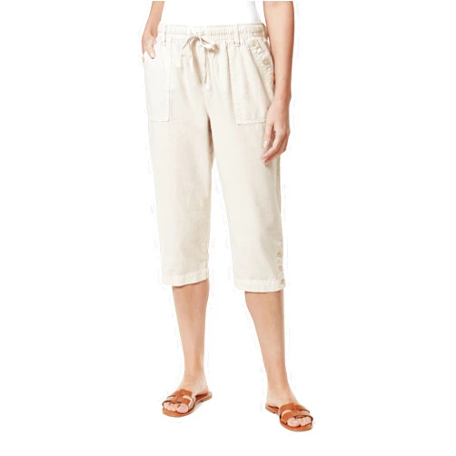 Gloria Vanderbilt Women's Hadlee Pull on Capri with High Rise and Drawstring Ties Standard