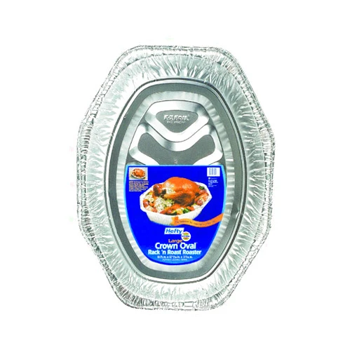 Ez Foil 01918 Hefty EZ Foil Crown Oval Rack 'N' Roaster 12-1PKS/CS 16-7/8