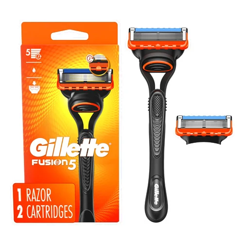Gillette Fusion5 Razor for Men, Handle + 2 Razor Blade Refills