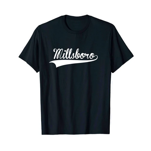 Baseball Softball Clothing MILLSBORO Baseball Vintage Retro Font T-Shirt