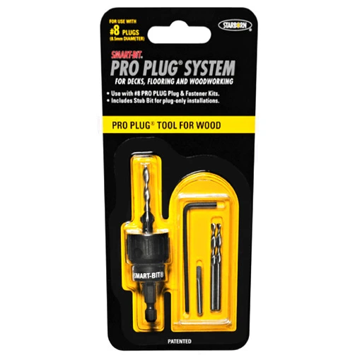 Starborn Industries Smart-Bit Pro Plug System Countersink Drill Bit Tool for Wood Decks, Flooring, and Woodworking