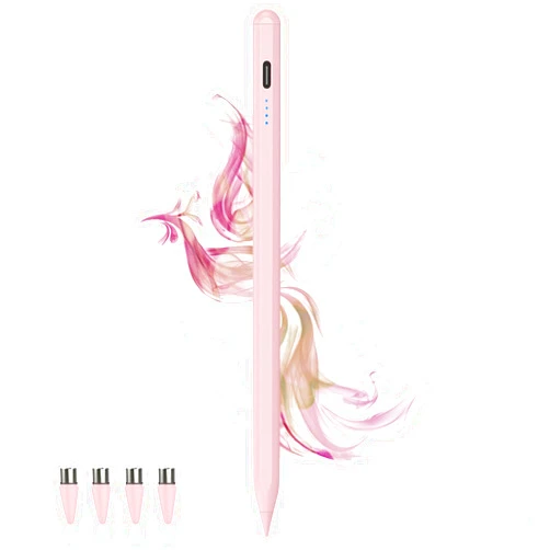 DOGAIN Stylus Pens for Touch Screens Power-Display Tablet Pen POM Tip Magnetic Digital Touch Pen Compatible with iPhone/iPad/iPad Pro/Lenovo/and Other iOS/Android Smartphone and Tablet Devices (Pink)