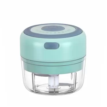 Hengqiyuan Mini Electric Crusher Vegetable Shredder Portable Fruit Mixer Mixer Food Processor and Mixer with USB Cable Meat Fruit Rechargeable,Green,100ml