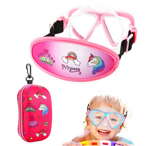 HYDROCOMFY Toddler Goggles Nose Cover, Kid Goggles Fabric Strap, Swimming Goggles Kids 3-6
