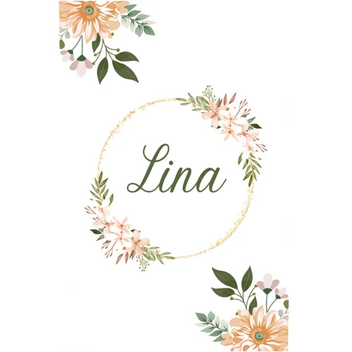 Nymes Birthdays Publishing Lina Notebook: Personalized Name Birthday Gift idea For Mother, Sister, Wife and Daughter, 100 Pages Wide Blank Lined Notebook Journal.