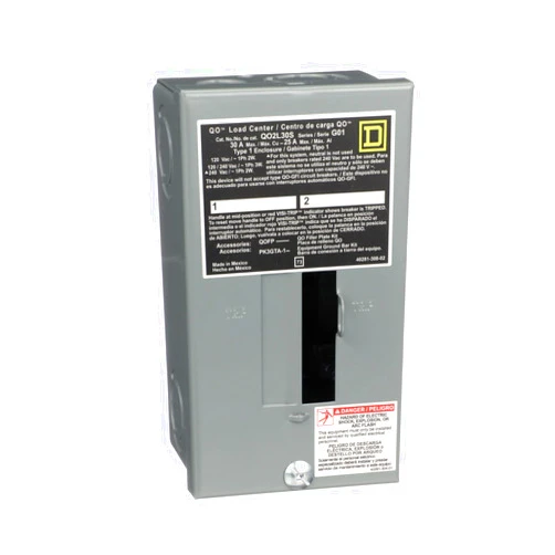 Square D by Schneider Electric QO2L30SCP QO 30 Amp 2-Space 2-Circuit Indoor Main Lug Load C, Pack of 1, No Color