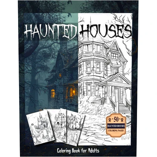 By Panda Publishing (Author) Haunted Houses Coloring Book for Adults: Spooky Gothic Haunted Houses Exteriors | for Relaxation and Stress Relief