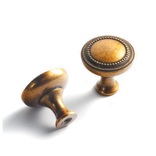 Goo-Ki 6 Pack Kitchen Cabinet Hardware Antique Brass Drawer Knobs - Single Hole Retro Bar Handles Ancient Bronze Vintage Pull for Closet Wardrobe Dresser Cupboard