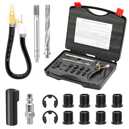 Roartisa 38900 Two Valve Ford Triton Tool Kit, Foolproof Repair System, Spark Plug Thread Repair Kit Compatible with 4.6L, 5.4L and 6.8 V-10 Ford Triton Two Valve Engines
